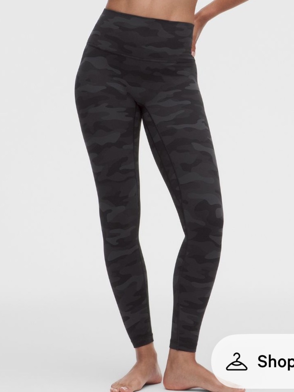 Lululemon High-Waist Black Camo Leggings